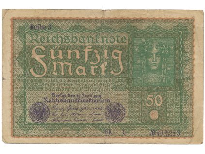 Německo, 50 Mark 1919, Reihe 3, Ro.62c