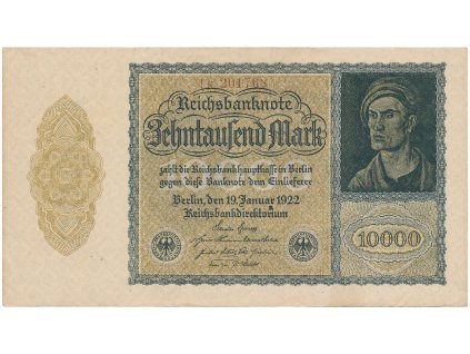 59283 59283 nemecko 10 000 mark 1922 firemni 6 mistny cislovac ro 69c