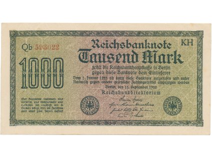 59517 59517 59517 nemecko 1000 mark 1922 vod achterstreifen ro 75o