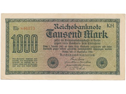 59529 59529 59529 nemecko 1000 mark 1922 vod achterstreifen ro 75o