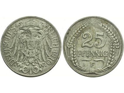 6096 6096 6096 25 pfennig 1910 f