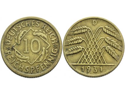 6144 6144 vymar 10 reichspfennig 1931 d