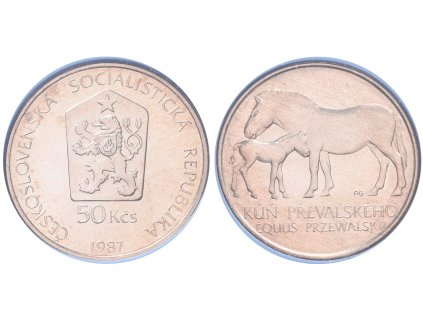 61507 61507 50 kcs 1987 kun prevalskeho proof