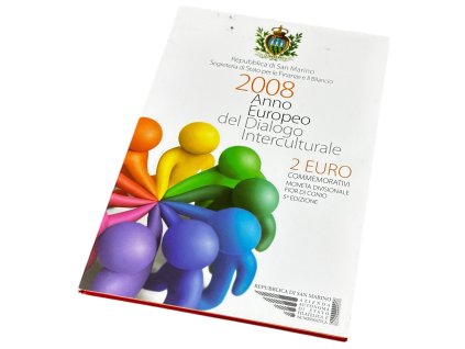 62461 62461 62461 san marino 2 euro 2008 evropsky rok mez vztahu