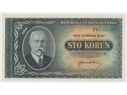 63286 63286 ceskoslovensko 100 koruna b d 1945 perforace 3 md v obloucku hej 74a s2