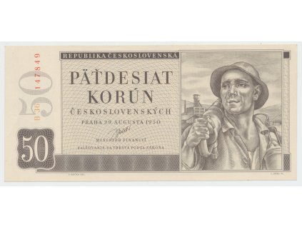 63313 ceskoslovensko 50 koruna 1950 ii vydani hej 88a