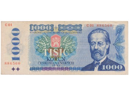 63718 ceskoslovensko 1000 koruna 1985 prvni serie c 01 hej 106ac