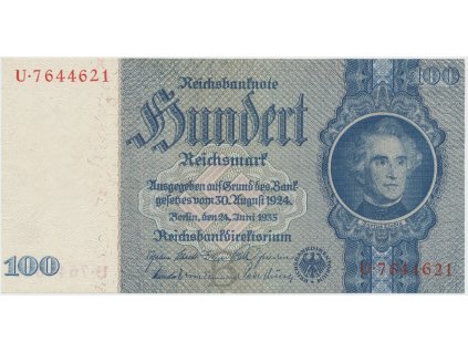 Německo, 100 Reichsmark 1935, typ O/O, Hej.D8c