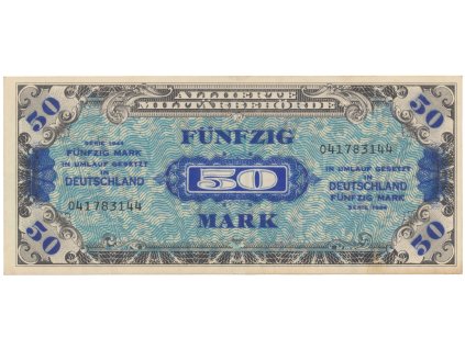 63946 okupacni poukazky allierte 50 mark 1944 tisk usa 9 mistny cislovac hej am6a