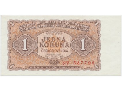 64132 64132 64132 ceskoslovensko 1 koruna 1953 tisk praha serie nv hej 89b1