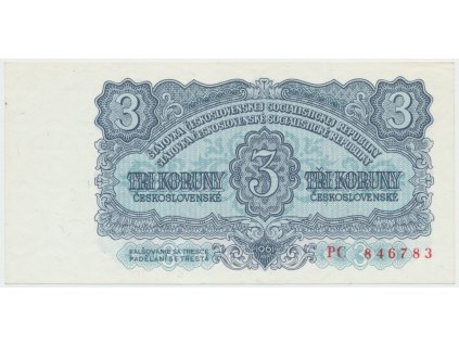 Československo, 3 Koruna 1961, série PC, Hej.98a