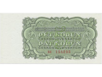 Československo, 5 Koruna 1961, série BE, perf. 3 m.d., Hej.99a.S1