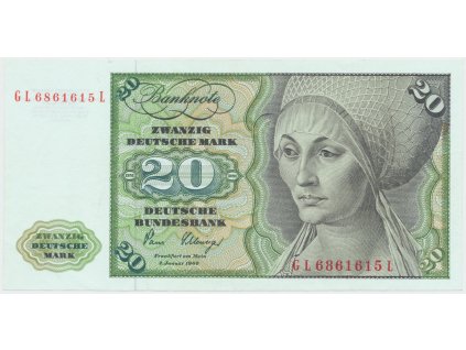 Německo - NSR, 20 DM 1980, Ros.282a