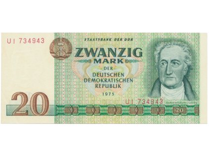 Německo - NDR, 20 DM 1975, I. vydání, Ros.362a