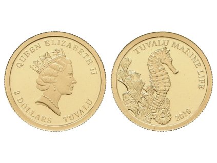 2 dolary - 2010 - Au 1,24 g - 999.9/1000 - Mořský koník