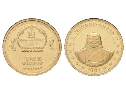 66166 1000 tugriku 2007 au 1 00 g 999 9 1000 cingischan