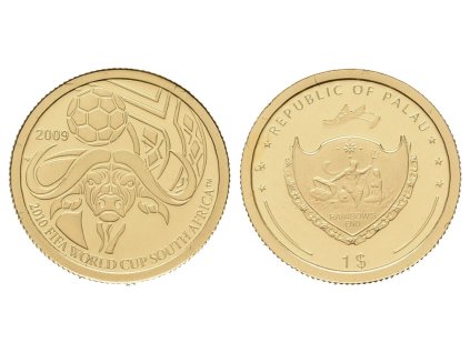 1 dolar - 2009 - Au 1,00 g - 999.9/1000 - Mistrovství světa ve fotbale 2010