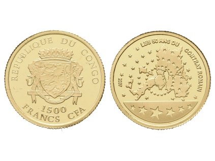 66175 66175 66175 1500 franku 2007 au 1 00 g 999 1000 rimske smlouvy