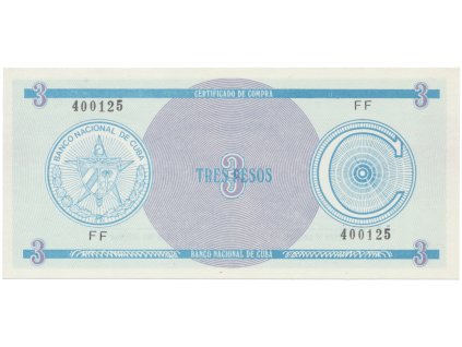 66505 kuba 3 pesos b d serie c 1 vydani p fx12a