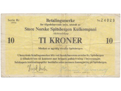 66574 spicberky 10 kroner 1976 se sn45