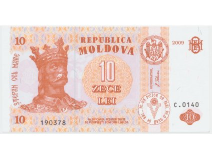66649 66649 66649 moldavie 10 lei 2009 p 9f