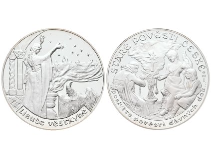 66763 stribrna investicni medaile stare povesti ceske libuse vestkyne ag 20 g 925 1000