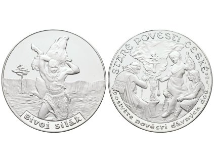 66769 stribrna investicni medaile stare povesti ceske bivoj silak ag 20 g 925 1000