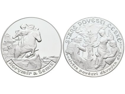 66775 stribrna investicni medaile stare povesti ceske horymir a semik ag 20 g 925 1000