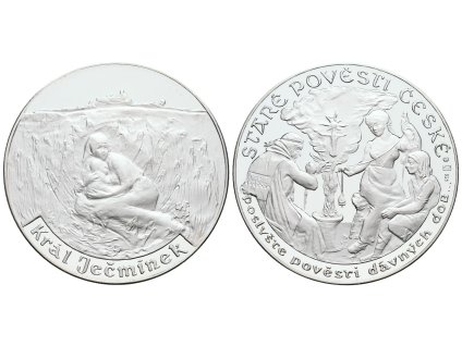 66784 stribrna investicni medaile stare povesti ceske kral jecminek ag 20 g 925 1000
