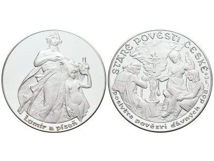 66796 stribrna investicni medaile stare povesti ceske lumir a pisen ag 20 g 925 1000