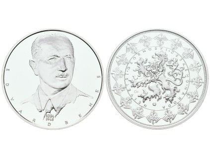 66868 stribrna investicni medaile edvard benes ag 29 g 999 1000 certifikat