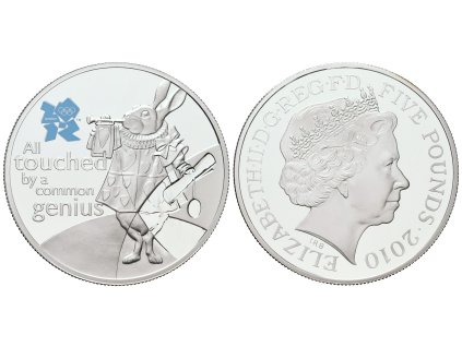 67090 velka britanie 5 liber 2010 oh londyn bily kralik