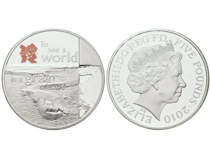 Velká Británie, 5 liber 2010  OH Londýn - Záliv Rhossili