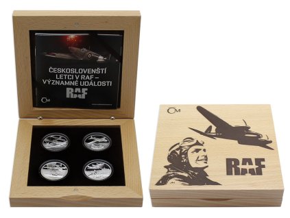 68053 4 005239 sada ctyr stribrnych minci ceskoslovensti letci raf vyznamne udalosti 2018 proof 07