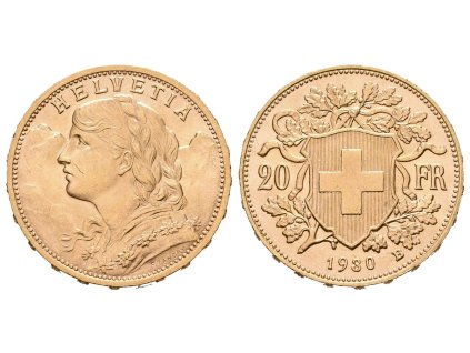Švýcarsko, 20 Frank 1930 B