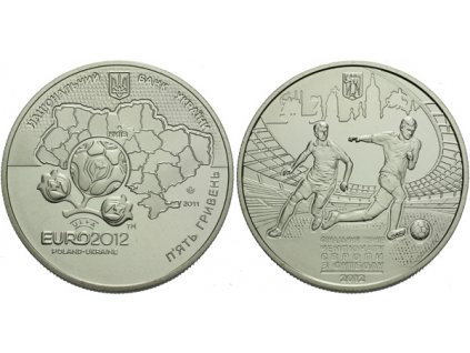 6942 ukrajina 5 griven 2011 mistrovstvi evropy ve fotbale euro 2012 kiev