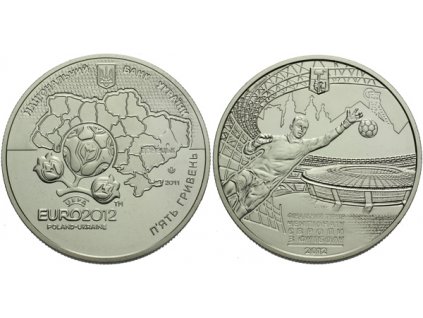 6954 ukrajina 5 griven 2011 mistrovstvi evropy ve fotbale euro 2012 doneck
