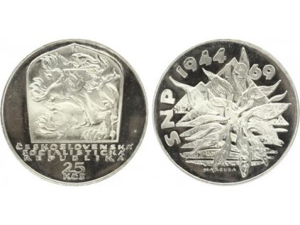 25 Kčs 1969 - 25. výročí SNP, PROOF