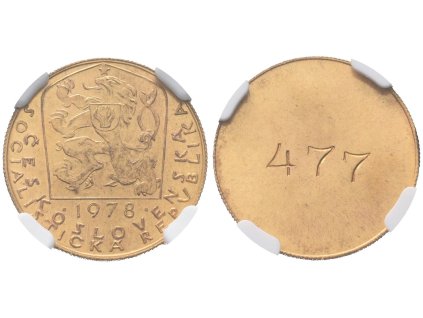 Dukát 1978 - jednostranný odražek lícní strany, NGC MS 67