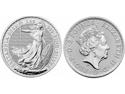 united kingdom 2 pounds elizabeth ii britannia oz silver 2022 p image 130887 grande