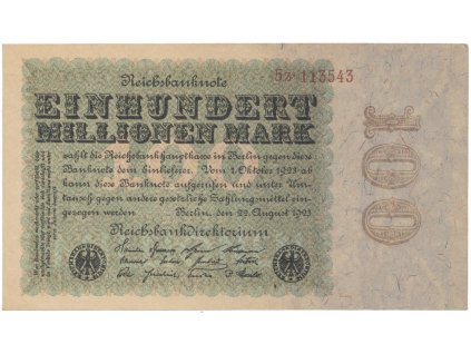 74920 74920 74920 nemecko 100 millionen mark 1923 eichenlaub ro 106c