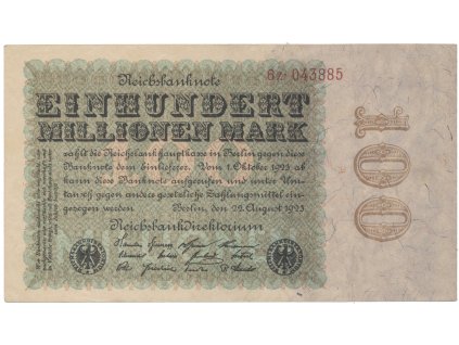 74926 74926 nemecko 100 millionen mark 1923 eichenlaub ro 106c