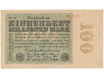 75004 75004 75004 nemecko 100 millionen mark 1923 hakensterne ro 106l