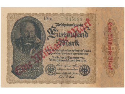 Německo, 1 Milliarde Mark 1923, Ro.110e