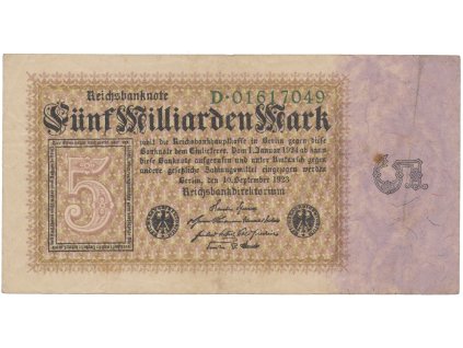75244 75244 75244 nemecko 5 milliarden mark 1923 ro 112a