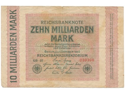 75280 75280 75280 nemecko 10 milliarden mark 1923 ro 114c