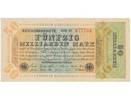 75313 75313 75313 nemecko 50 milliarden mark 1923 ro 117b