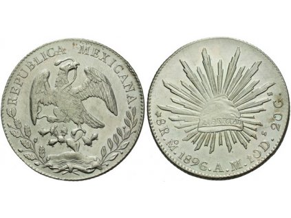 7533 7533 mexiko 8 real 1896 mo am mexico city