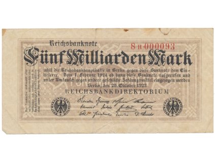 75487 75487 75487 nemecko 5 milliarden mark 1923 ro 120b