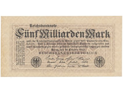 75517 75517 75517 nemecko 5 milliarden mark 1923 ro 120e